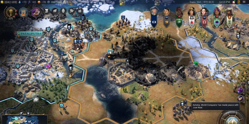 Civilization VII có thiết kế khá bắt mắt và là game chiến thuật hay 2025