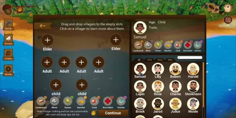 Game chill 2025 Ages of Cataria yêu cầu lựa chọn dân cư để bắt đầu